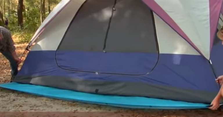 putting a tarp under your tent