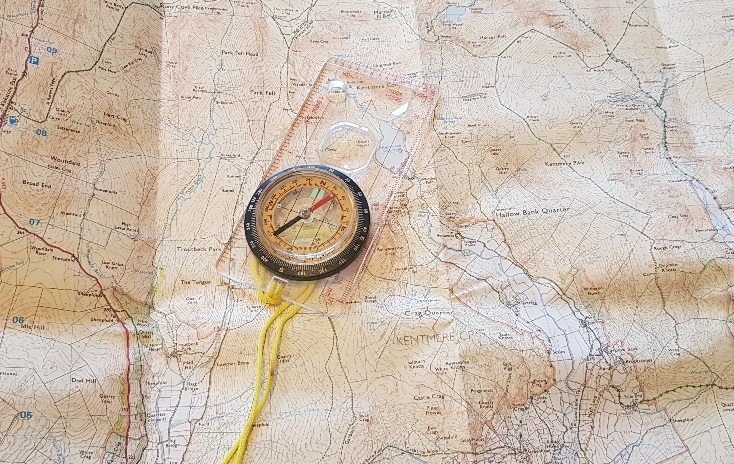 compass and map