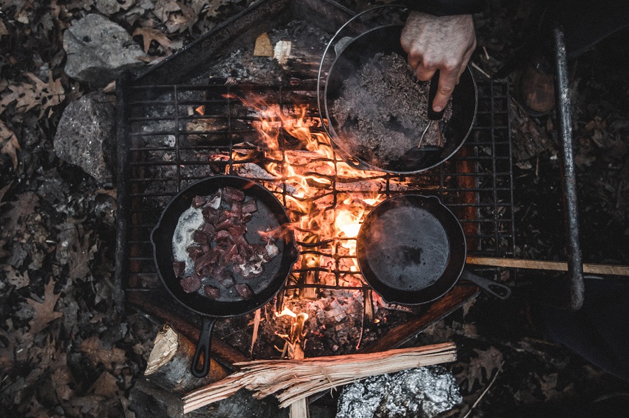 Cooking over an open fire doesn't have to be primitive