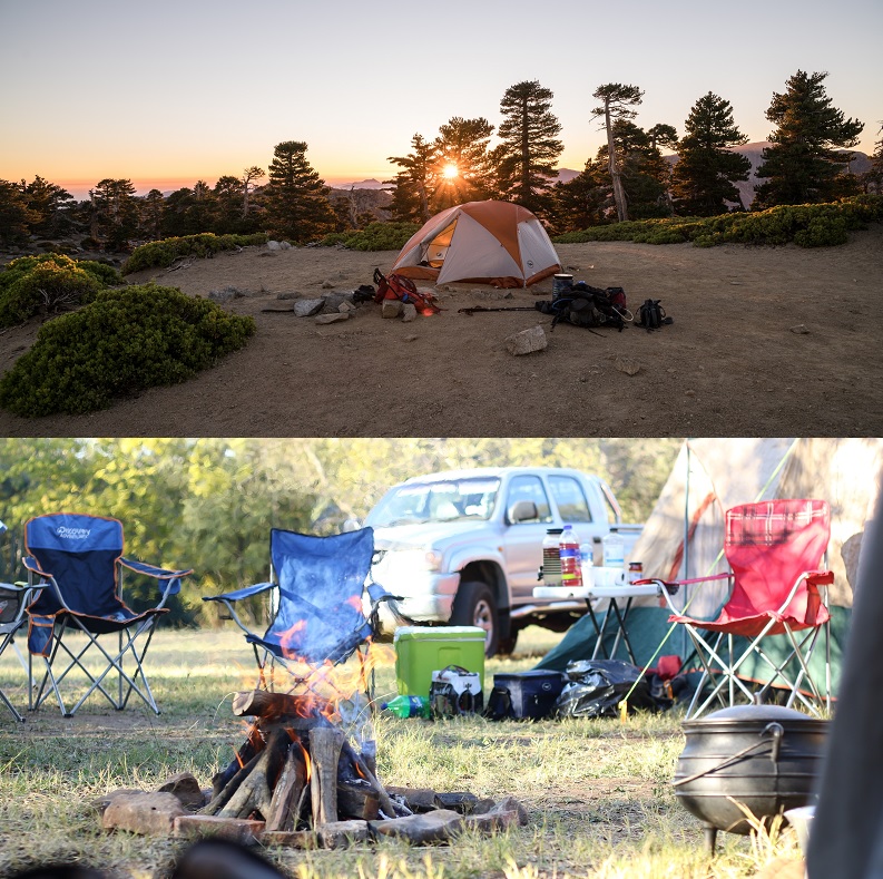 difference between private camping and public camping